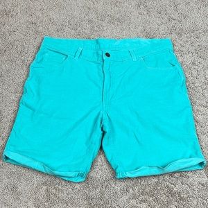 Vintage chubbies corduroy shorts size 32 mens blue teal aqua 7” inseam